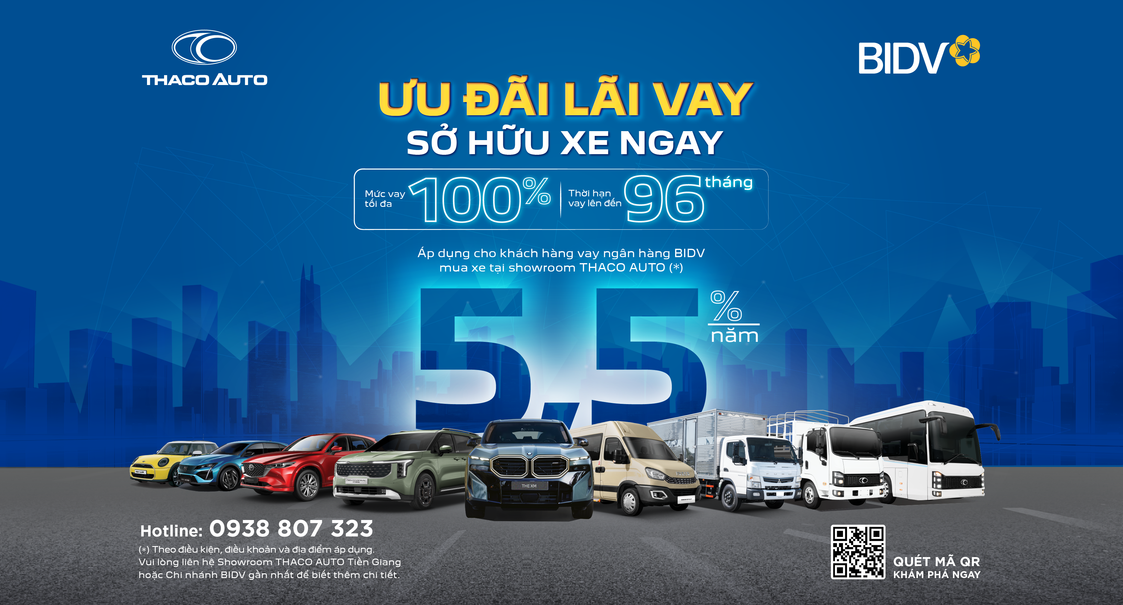 THACO AUTO hợp tác BIDV triển khai gói vay mua xe ưu đãi đến 100% giá trị xe, lãi suất chỉ từ 5,5%/năm