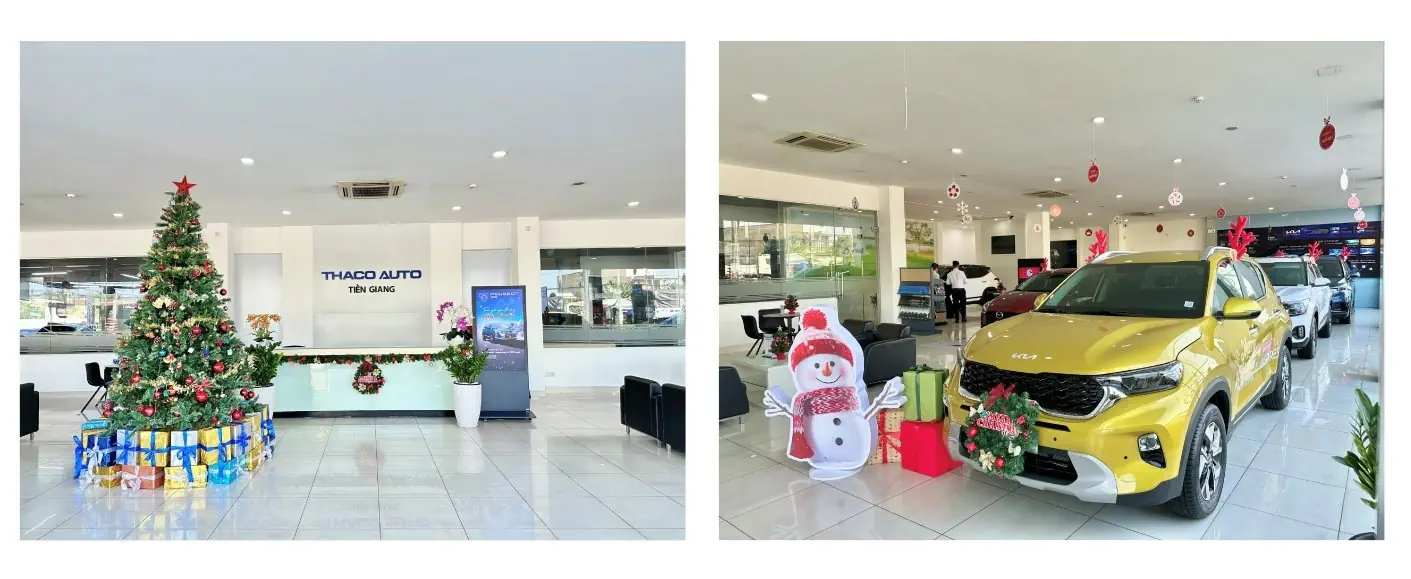 THACO AUTO Tiền Giang “khoác áo mới” chào đón Giáng sinh 2023